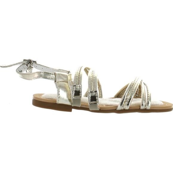 Stuart Weitzman Carmia Corded Champagne Gold/Metallic ChildG sandals 13 NEW - Picture 2 of 4